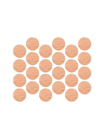 Заглушка конфирмат самоклеющаяся 50шт Дуб темно-шамони А -282  - 1