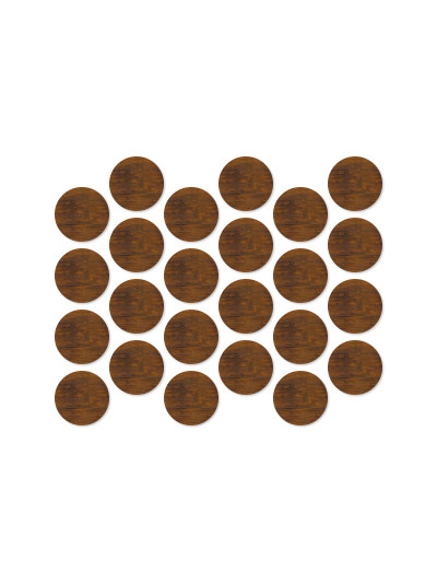 Заглушка конфирмат самоклеющаяся 50шт Дуб антик 0284  - 1