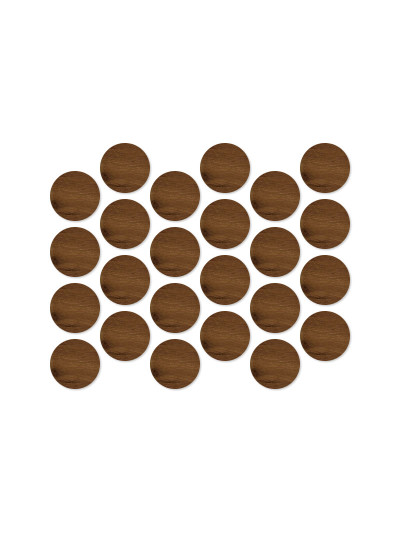 Заглушка конфирмат самоклеющаяся 50шт Дуб античный темный А-0281  - 1