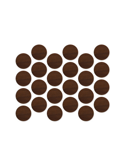 Заглушка конфірмат самоклеюча 50шт Горіх темний А-7455  - 1