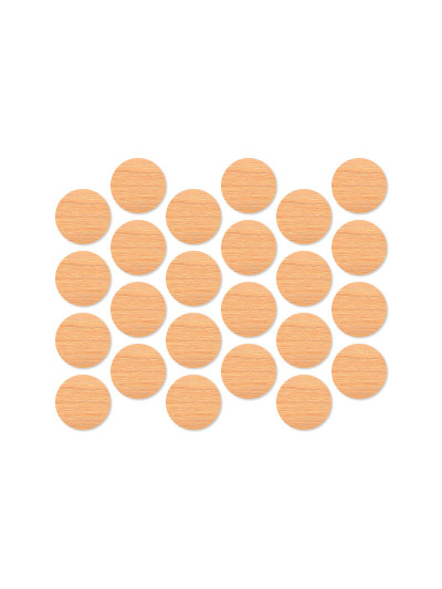 Заглушка конфирмат самоклеющаяся 50шт Орех светлый  - 1