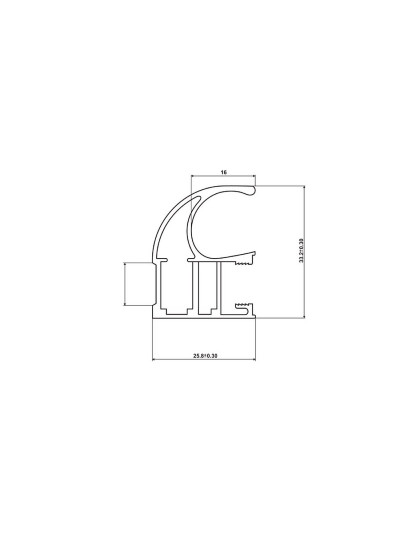 Профиль Rolla вертикальный открытый Орех матовый XGJB -148P ROLLA - 1 2