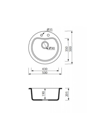 Мойка Marmorin Tanat 500 270.803.001 MARMORIN - 1 2