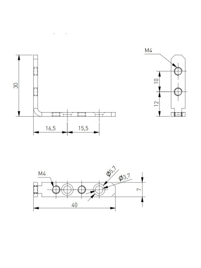 Крепление GTV VELLO проф L-образный GTV - 1 2
