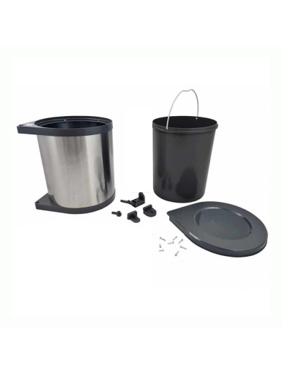 Система для отходов 1 Ведро 15L крепление к фасаду, Movimento Антрацит MOVIMENTO - 1 2