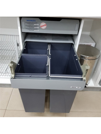 Система для відходів 3 Відра 2×17L+1×34L 495×500×465 + крепл фасаду мм Movimento MOVIMENTO - 1 2