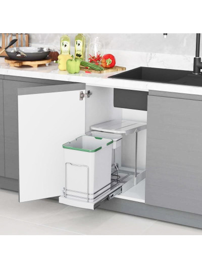 Ведро урна 16L + 1L S-2391 на направляющих ПОД ЗАКАЗ! 2