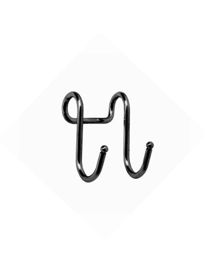 Гачок подвійний до релінгу ЧОРНИЙ  - 1