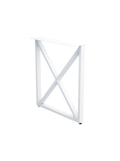 Опора для стола лофт Di Ferro TESTARDO WT 732x650 труба 50x25 Белая DI FERRO - 1