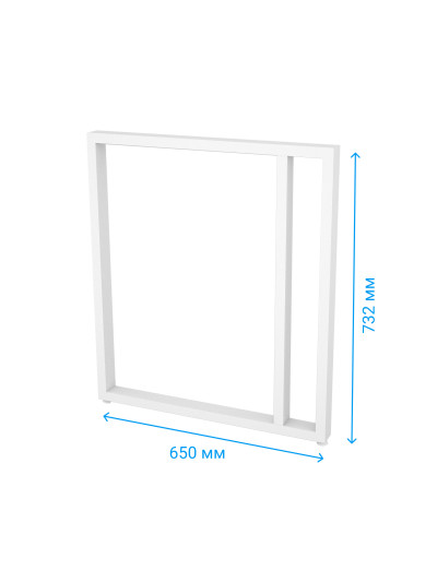 Опора для стола лофт Di Ferro FORTE WT 732x650 Белая DI FERRO - 1 2