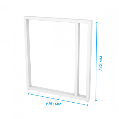 Опора для стола лофт Di Ferro FORTE WT 732x650 Белая DI FERRO - 2