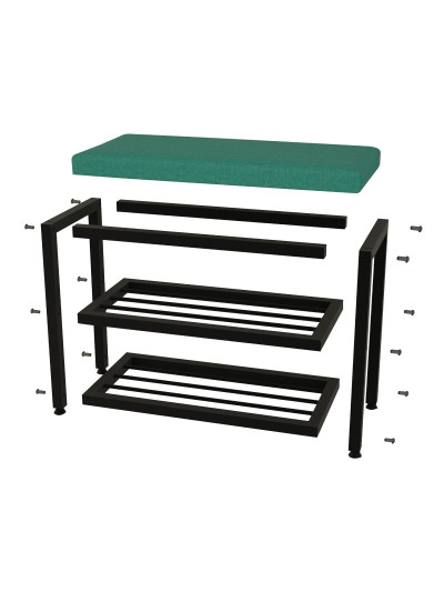 Банкетка металл Розбірна 610х450х270 Чорна DI FERRO - 1 2