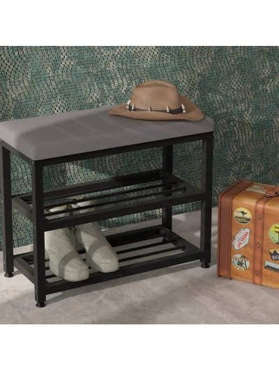 Банкетка металл Розбірна 610х450х270 Чорна DI FERRO - 4