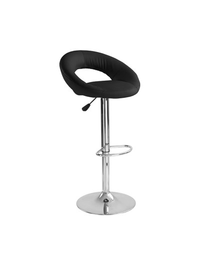 Стул барный ROSE хром V-3 Чорний MEBTECH - 1