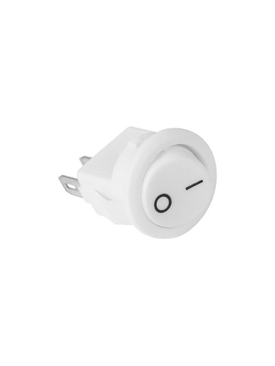 Выключатель-кнопка круглая Мини Белый 220В/12В, 3А/6А MEBTECH - 1 2