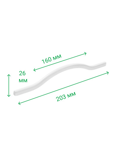 Ручка 5685-012 матова Біла 160/192 мм 2