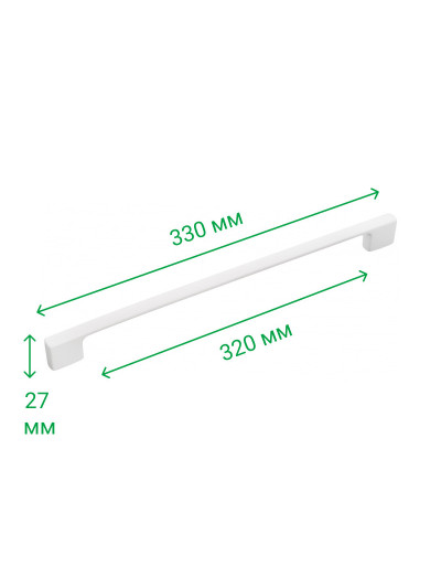 Меблева ручка BERGAMA 5425-013 320 мм Біла MEBTECH - 1 2