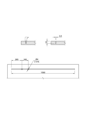 Ручка COSMA нікель/права L -1600 М 570.160 COSMA - 3 Ручка COSMA нікель/права L -1600 М 570.160 COSMA - 3
