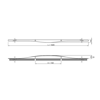 Ручка COSMA никель/правая L-1600 М 570.160 COSMA - 4