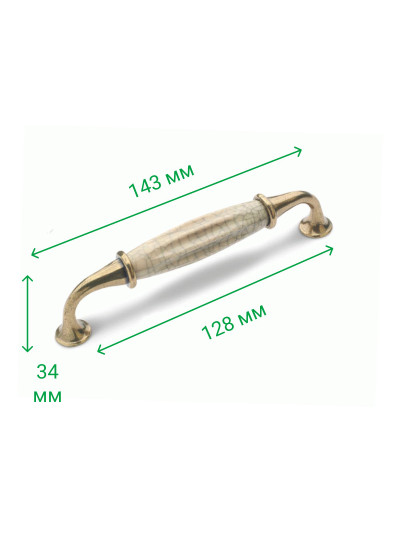 Ручка мебельная D 126/128 G4 Бронза античная ROLLA - 1 2