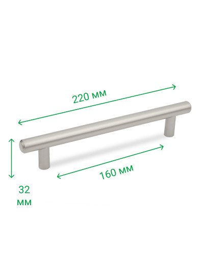 Ручка мебельная рейлинговая RE 1006/160 сатин (Rolla) ROLLA - 1 2