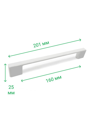 Ручка меблева рейлінгова 160-192 мм BERGAMA Біла 5153-013 MEBTECH - 1 2