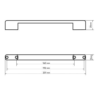 Ручка мебельная рейлинговая 160-192 мм BERGAMA Матовая Черная 5153-012 MEBTECH - 3