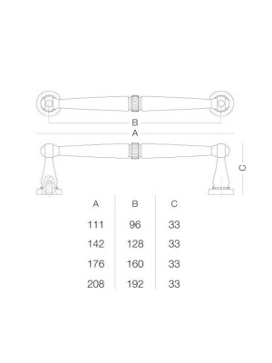 Ручка меблева рейлінгова D-1015-128 SMAB блискуча антична матова Бронза MEBTECH - 3 Ручка меблева рейлінгова D-1015-128 SMAB блискуча антична матова Бронза MEBTECH - 3