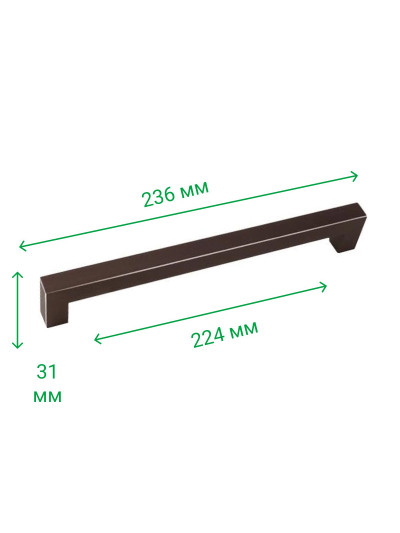 Ручка мебельная рейлинговая DL 36M/224 BRNS/AL IC бронза браш MEBTECH - 1 2