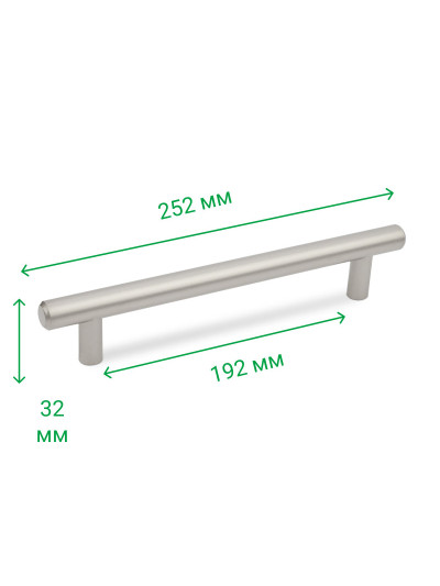Ручка меблева рейлінгова RE 1006/192 (Rolla) сатин ROLLA - 1 2