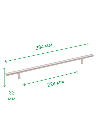 Ручка меблева рейлінгова RE 1006/224 сатин (Rolla) ROLLA - 1 2