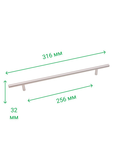 Ручка мебельная рейлинговая RE 1006/256 сатин (Rolla) ROLLA - 1 2