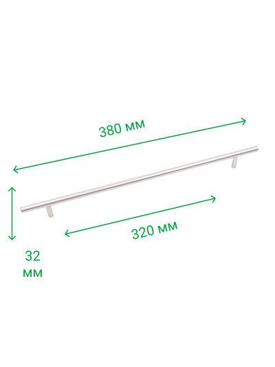 Ручка меблева рейлінгова RE 1006/320/400 сатин (Rolla) ROLLA - 1 2