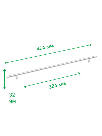 Ручка меблева рейлінгова RE 1006/384/464 (Rolla) ROLLA - 1 2