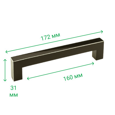 Ручка мебельная рейлинговая DL 36M/160 BRNS/AL IC бронза браш MEBTECH - 2