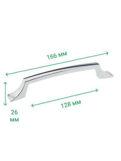 Меблева ручка скоба DL 41/128 G2 IC хром MEBTECH - 1 2