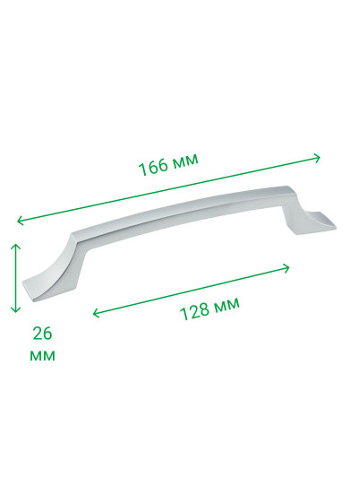 Мебельная ручка скоба DL 41/128 G6 IC матовый хром MEBTECH - 1 2