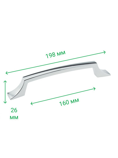 Меблева ручка скоба DL 41/160 G2 IC хром MEBTECH - 1 2