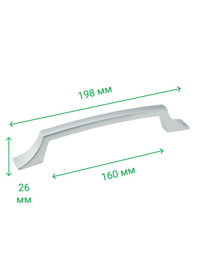 Меблева ручка скоба DL 41/160 G6 IC матовий хром MEBTECH - 1 2