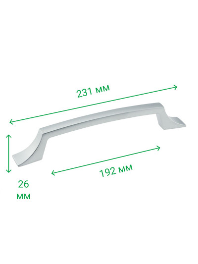 Меблева ручка скоба DL 41/192 G6 IC матовий хром MEBTECH - 1 2