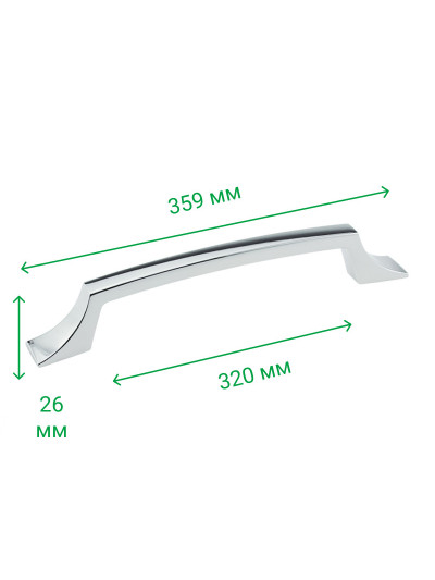 Меблева ручка скоба DL 41/320 G2 IC хром MEBTECH - 1 2