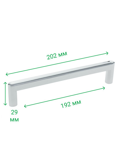 Ручка меблева рейлінгова DL 42/192 G2 IC, Хром MEBTECH - 1 2