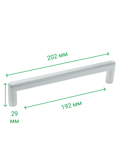 Ручка меблева рейлінгова DL 42/192 G6 IC, Матовий хром MEBTECH - 1 2