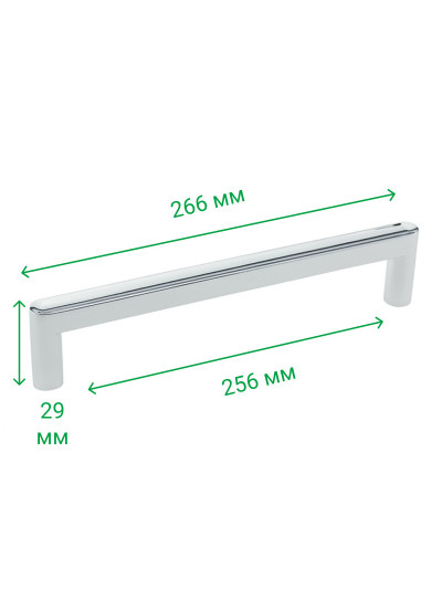 Ручка меблева рейлінгова DL 42/256 G2 IC, Хром MEBTECH - 1 2