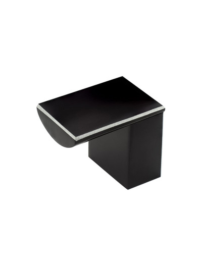 Ручка меблева кнопка KL 35M BLK/AL ES чорний MEBTECH - 1 2
