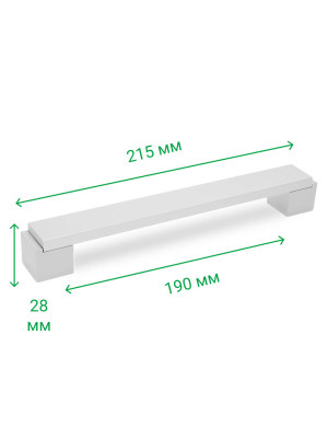 Мебельная ручка скоба 402/192 алюминий MEBTECH - 2 Мебельная ручка скоба 402/192 алюминий MEBTECH - 2