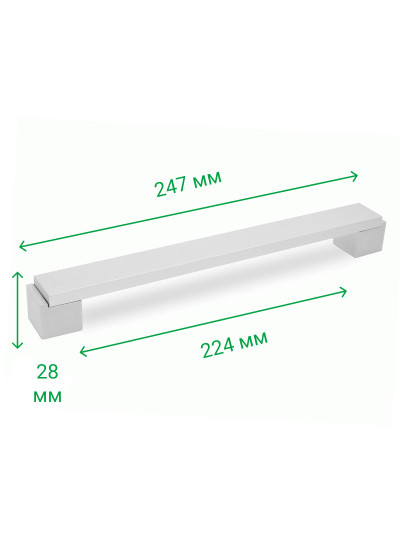 Меблева ручка скоба 402/224 алюміній MEBTECH - 1 2