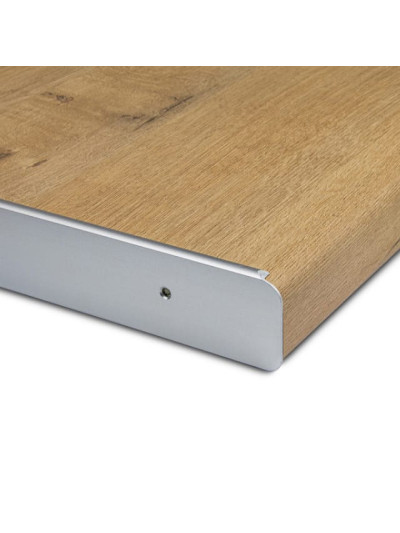 Торцева планка для стільниці U ліва 28мм R8/10 Сатин MEBTECH - 1 2