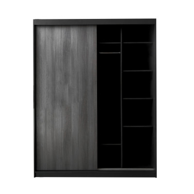 Шкаф купе для одежды с двумя дверями 1800х2300х620 Оптима Лайт Черный | Уценка 42656