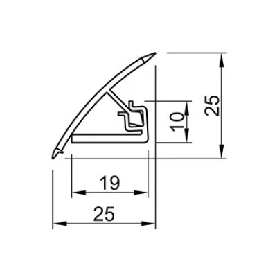 Кухонный плинтус для столешницы 4100 мм Egger Керамика Антрацит F311 ST87 EGGER - 2
